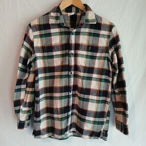 GAP Kids XXL Long Sleeve Button Down Flannel Shirt ~ Blue/Green